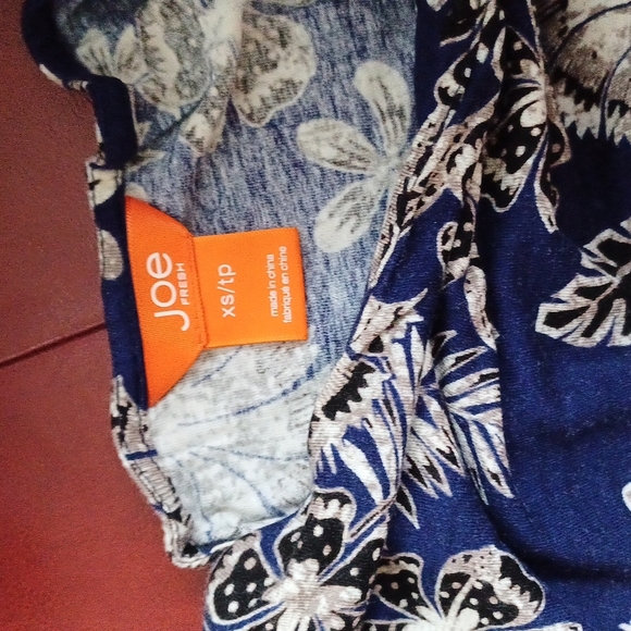 Joe Fresh Navy Blue & Cream Floral Dress - Picture 3 of 3